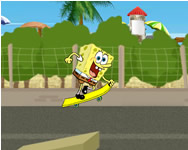 Spongebob beach skateboarding online játék